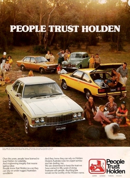 1977 Holden Model Range - People Trust Holden